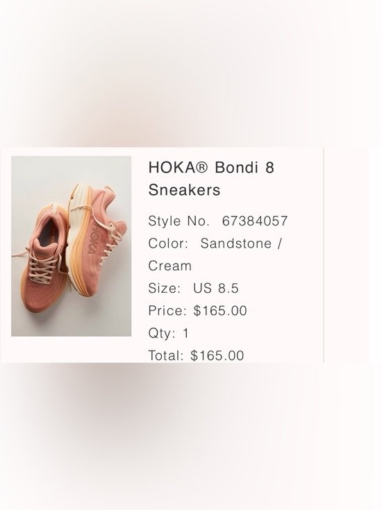 Hoka Shoes - Hoka Women’s Sneakers in Sandstone Cream and Peach